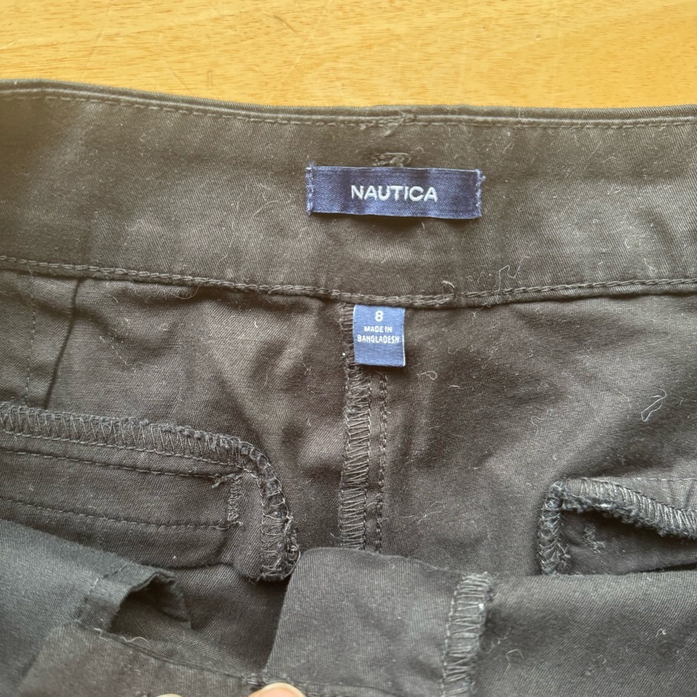Nautica Black Trouser shorts size 8 - Picture 3 of 5